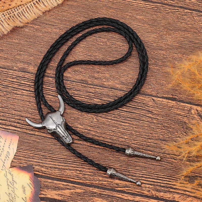 Sansths Bolo Tie for Men Cowboy Tie Native American Retro Western Necklace Cowboy Cowgirl Accessories for Men Women - Image 2